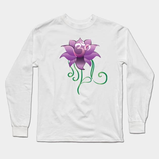 Lotus Om Long Sleeve T-Shirt by emma17